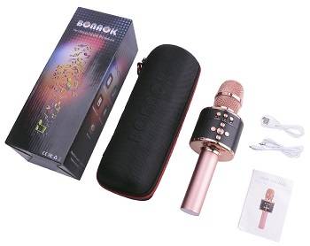 BONAOK Wireless Bluetooth Karaoke Q78Rose Gold) review